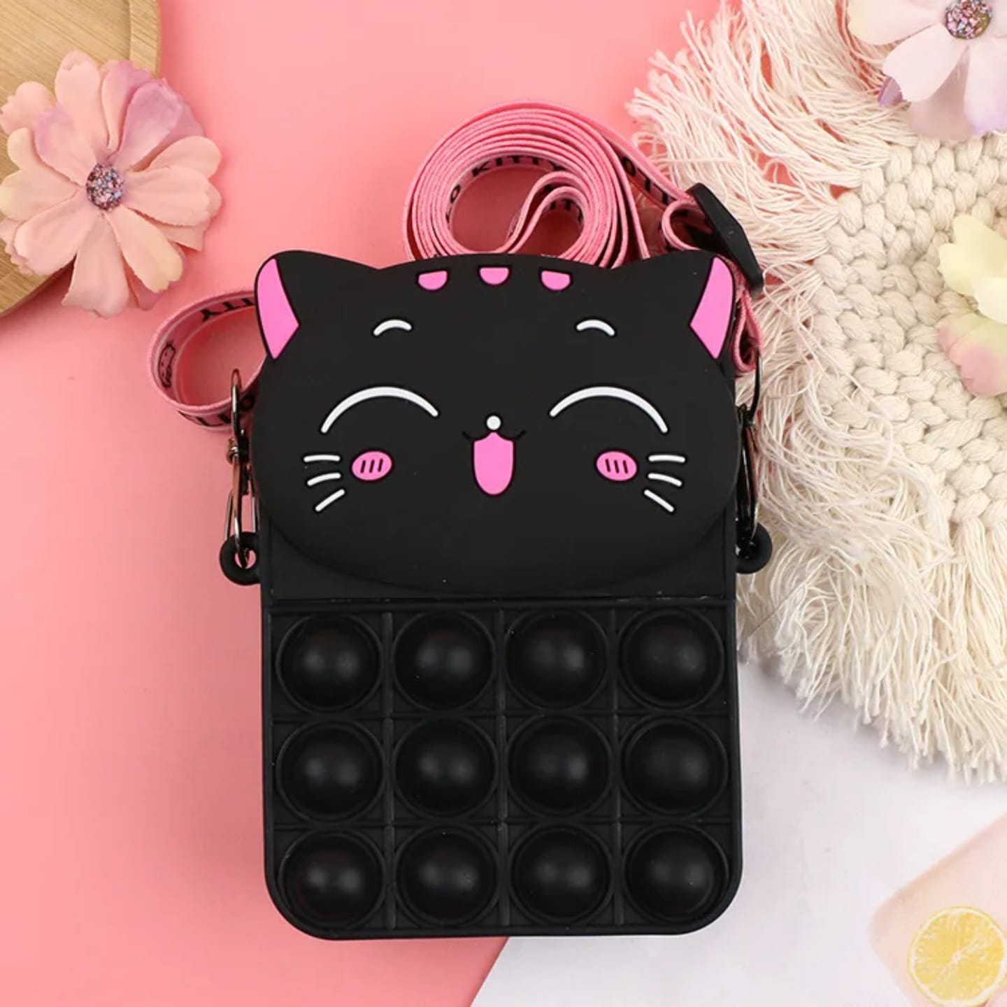-Cartoon Shaped POP IT Shoulder Bag