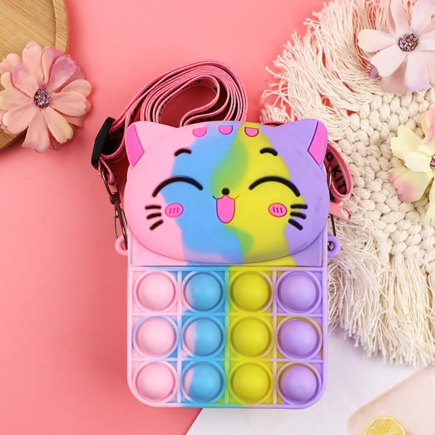 -Cartoon Shaped POP IT Shoulder Bag