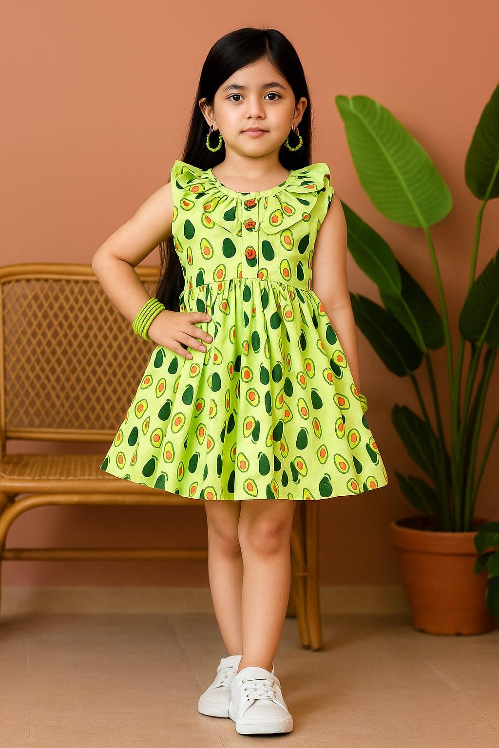 Beautiful Cotton Frock For Girls KW533