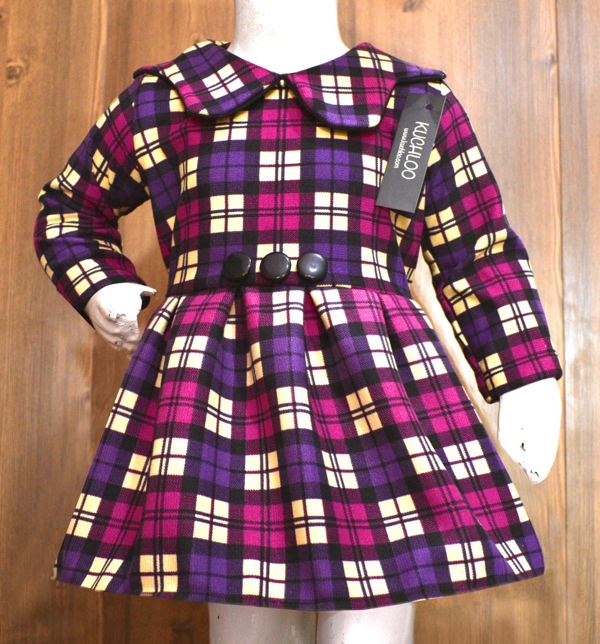 '--.Imported Dual Coated Woolen Frock KW623