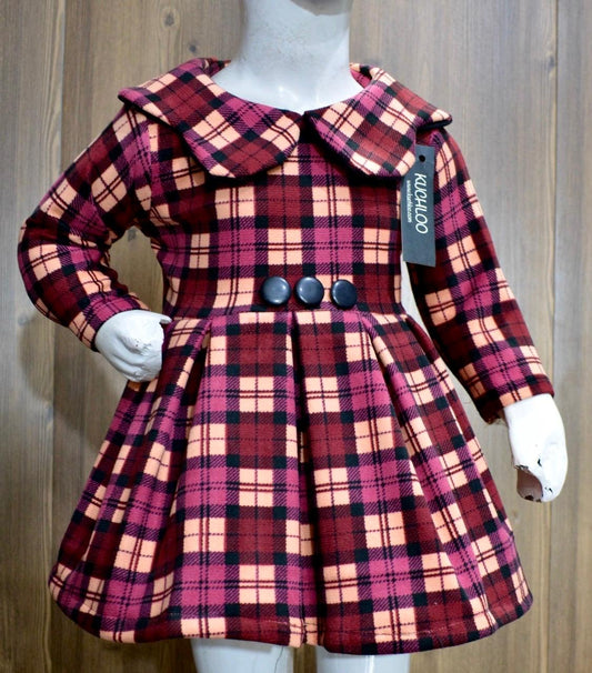 '--.Imported Dual Coated Woolen Frock KW622