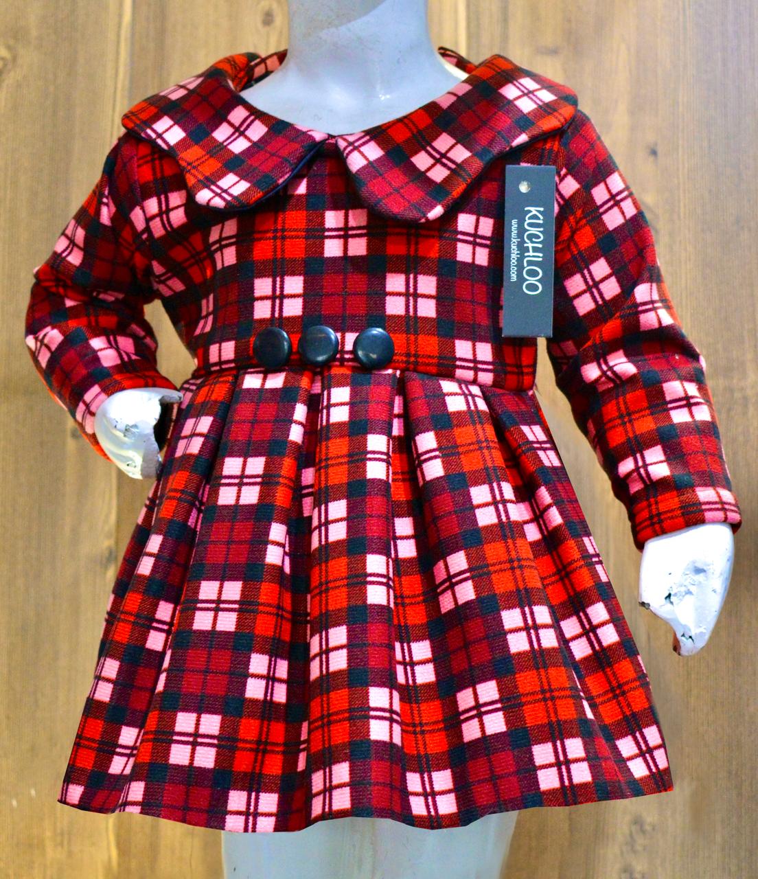 '--.Imported Dual Coated Woolen Frock KW621