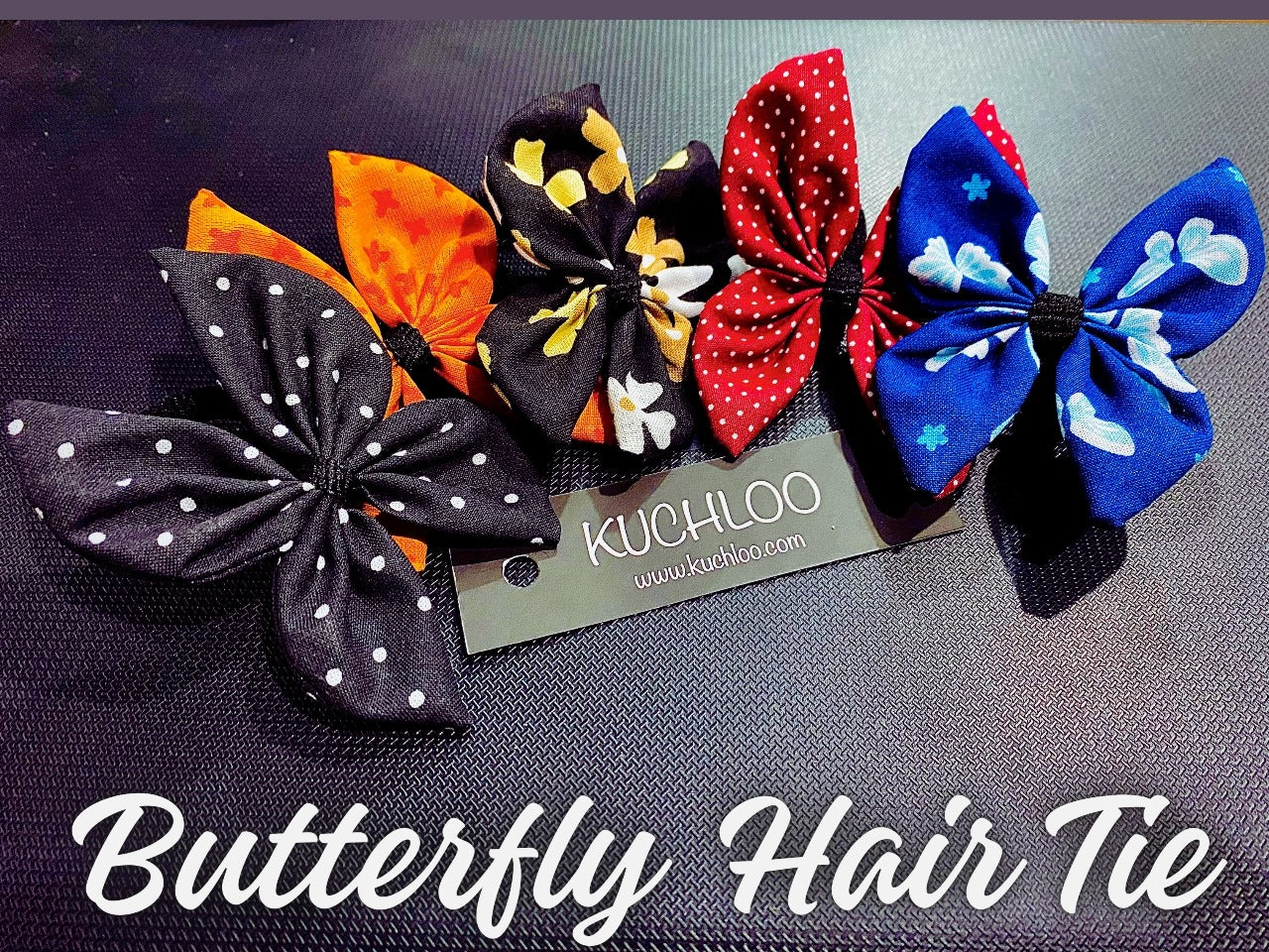 Butterfly Multi Color Hair Ties (PACK OF 5)