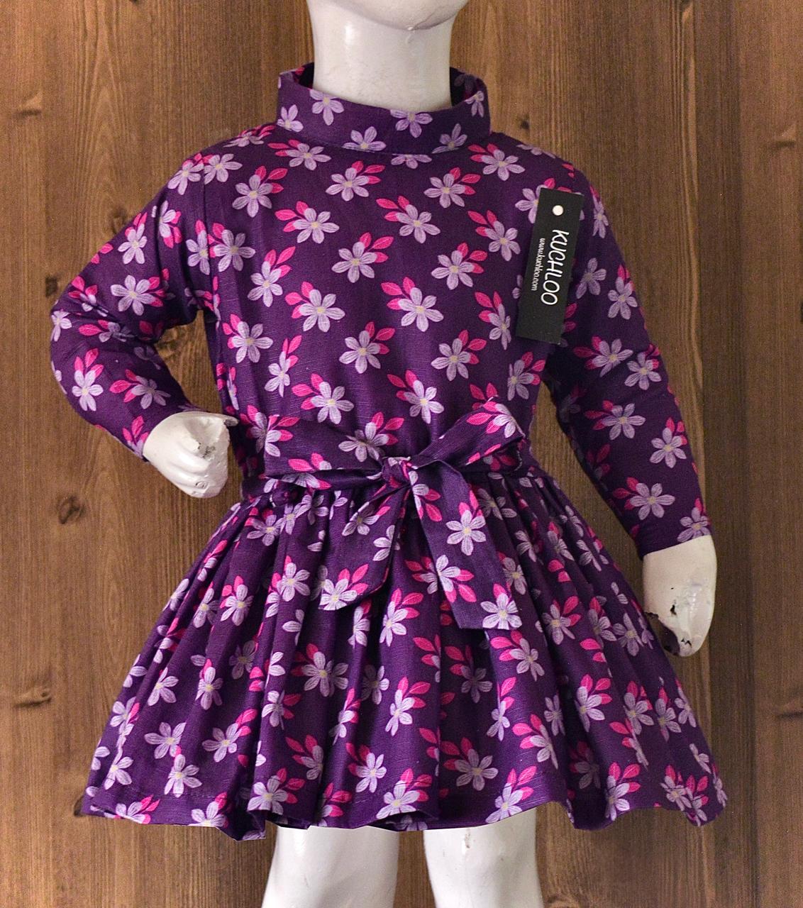 '--Beautiful Khaddar Frock For Girls KW580