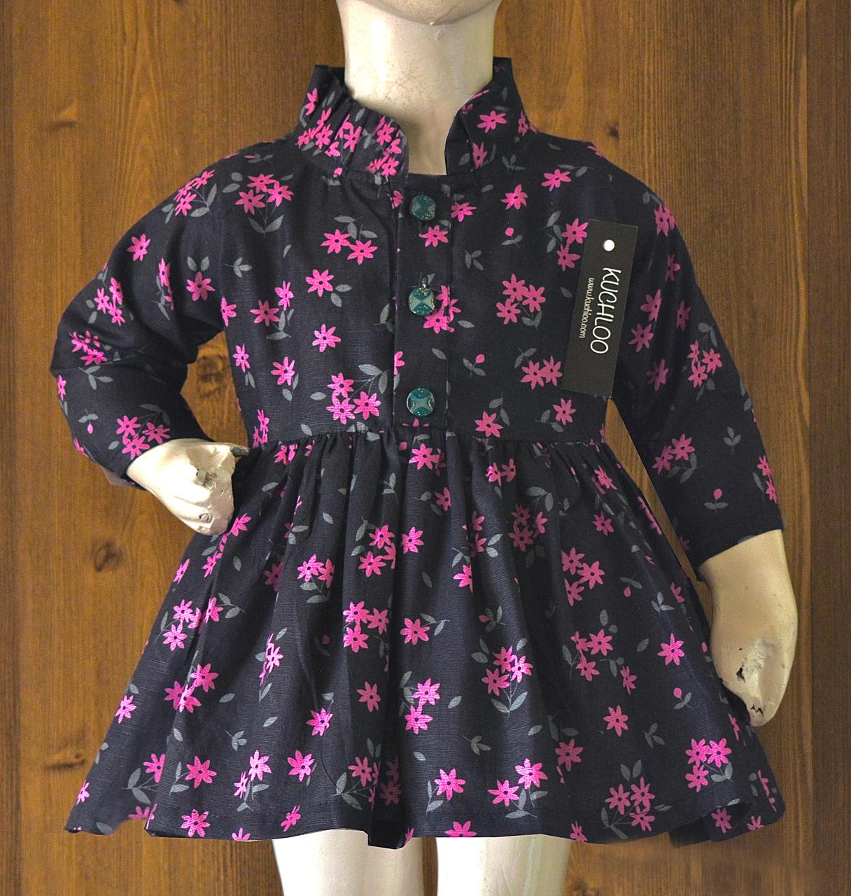 Khaddar Frock For Girls (Minor Defect) KB578